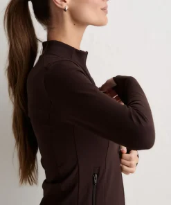Aim'n Women's Sense Zip Jacket Chocolate
