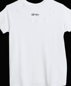 Aim'n Women's Soft Basic Short Sleeve White
