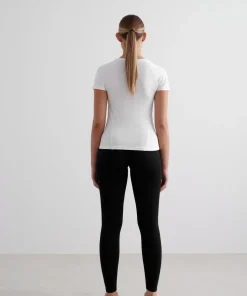 Aim'n Women's Soft Basic Short Sleeve White