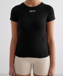 Aim'n Women's Soft Basic Short Sleeve Black