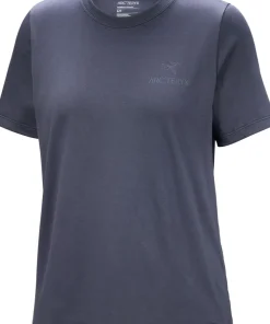 Arc'teryx Women's Kragg Sl Cotton Emblem Crew Shortsleeve Dark Stratus
