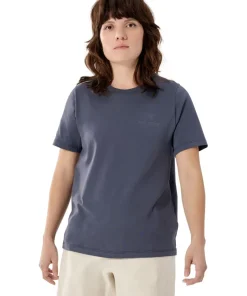 Arc'teryx Women's Kragg Sl Cotton Emblem Crew Shortsleeve Dark Stratus