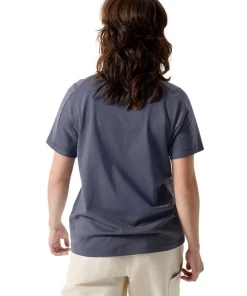 Arc'teryx Women's Kragg Sl Cotton Emblem Crew Shortsleeve Dark Stratus