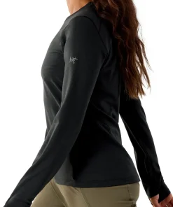 Arc'teryx Women's Taema Thermal Crew Longsleeve Black Heather