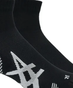 Asics 2 Pack Cushioned Run Quarter Sock Performance Black/Performance Black