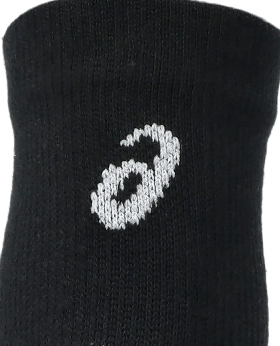 Asics 3 Pack Quarter Sock Performance Black