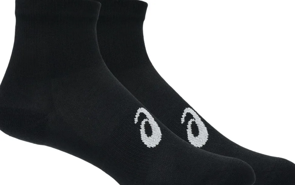 Asics 3 Pack Quarter Sock Performance Black