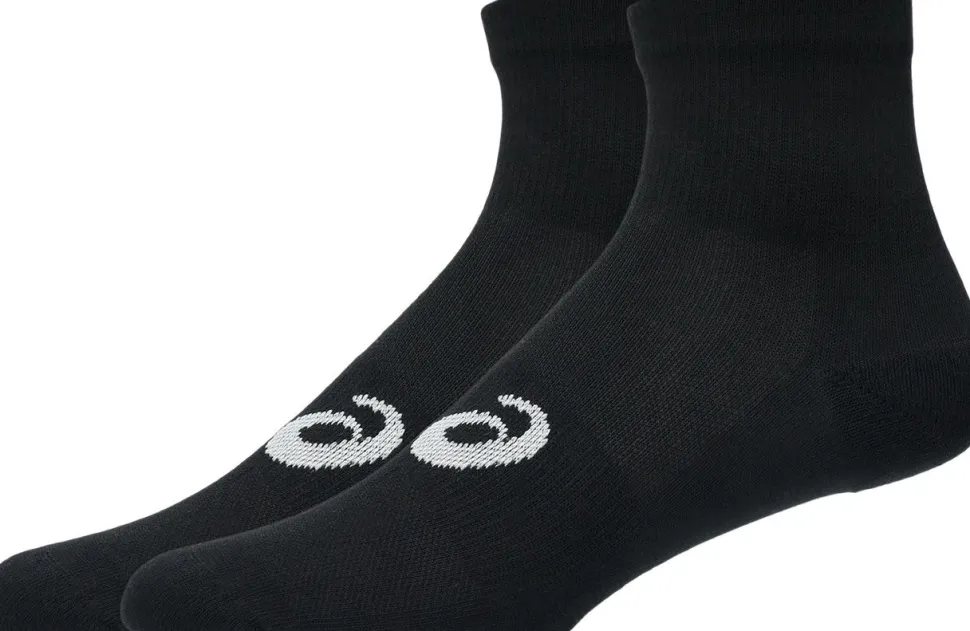 Asics 3 Pack Quarter Sock Performance Black
