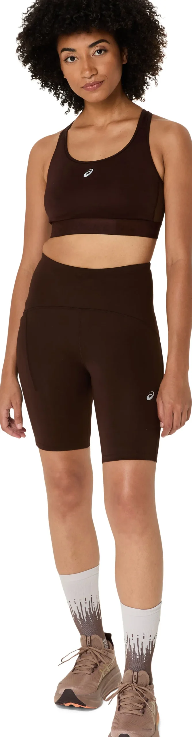 Asics Road Compression Bra Coffee