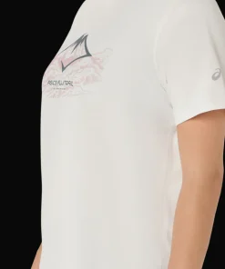 Asics Women's Fujitrail Logo Short Sleeve Top Cream