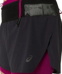 Asics Women's Fujitrail 2-N-1 Short Performance Black/Blackberry