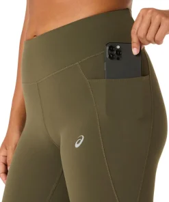 Asics Women's Nagino Run Adjustable Tight Dark Olive