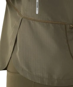 Asics Women's Nagino Run Adjustable Jacket Dark Olive