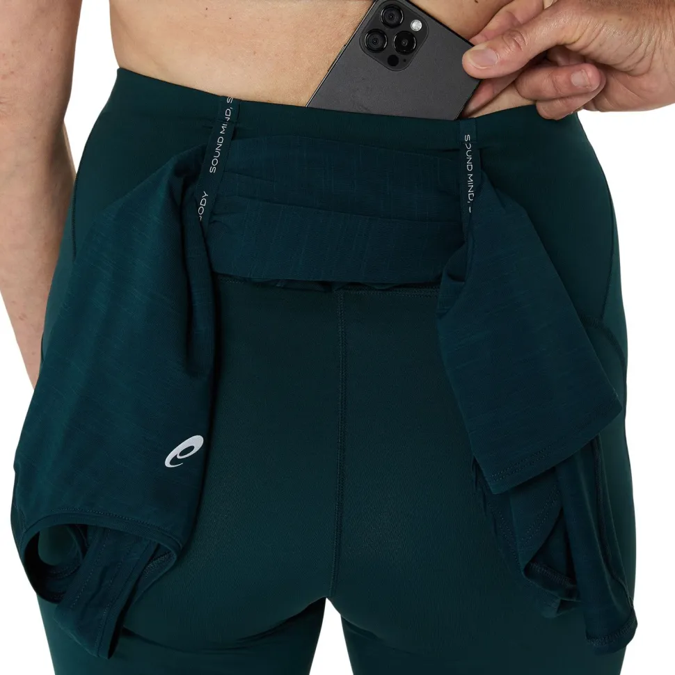 Asics Women's Road High Waist Tight Saxon Green