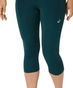 Asics Women's Road High Waist Capri Tight Saxon Green
