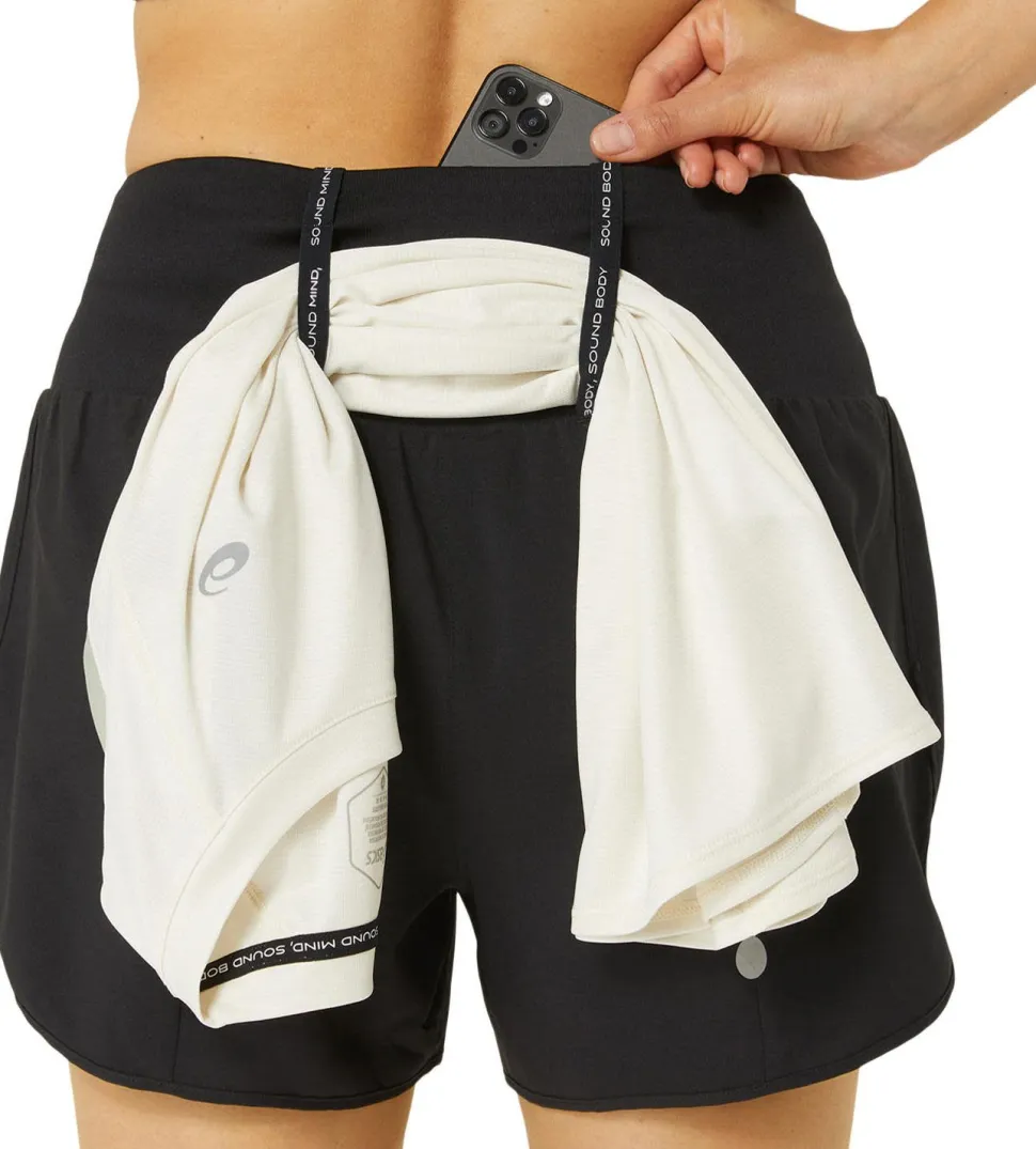 Asics Women's Road 3.5in Short Performance Black