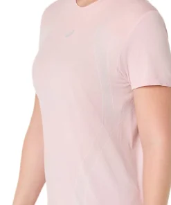 Asics Women's Road Seamless Short Sleeve Top Morganite/Crystal Pink
