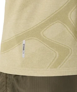 Asics Women's Road Seamless Short Sleeve Top Khaki/Cream