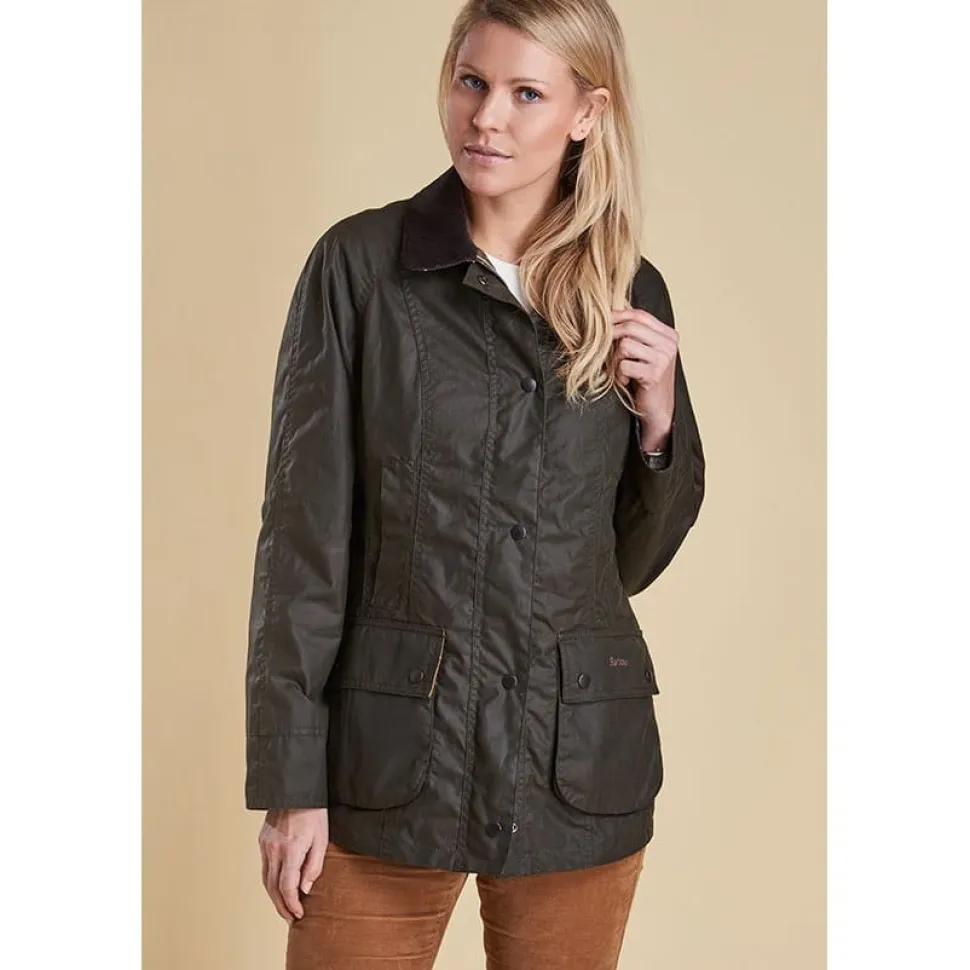 Barbour Women's Classic Beadnell Wax Jacket Olive