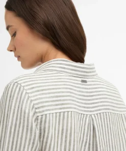 Barbour Women's Marine Shirt Dusky Khaki Stripe