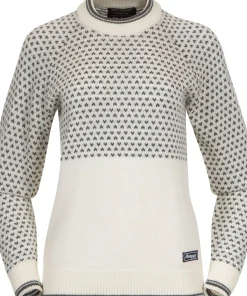 Bergans Women's Alvdal Wool Jumper Vanilla White/Solid Dark Grey