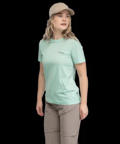 Bergans Women's Logo Merino Tee Mint Crush
