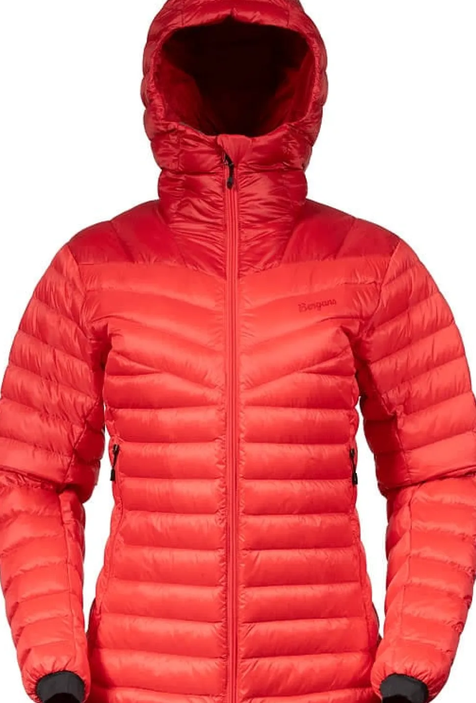 Bergans Women's Rabot Light Down Jacket Hood Peachy Red/red