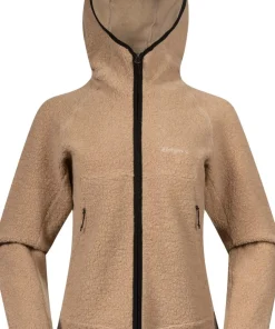 Bergans Women's Vaagaa Merino Terry Midlayer Hoodie Sandstone