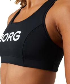 Björn Borg Women's Borg Mid Support Sports Bra Black Beauty
