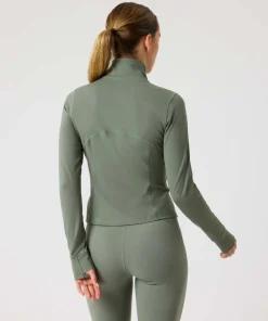 Björn Borg Women's Borg Soft Zip Midlayer Agave Green