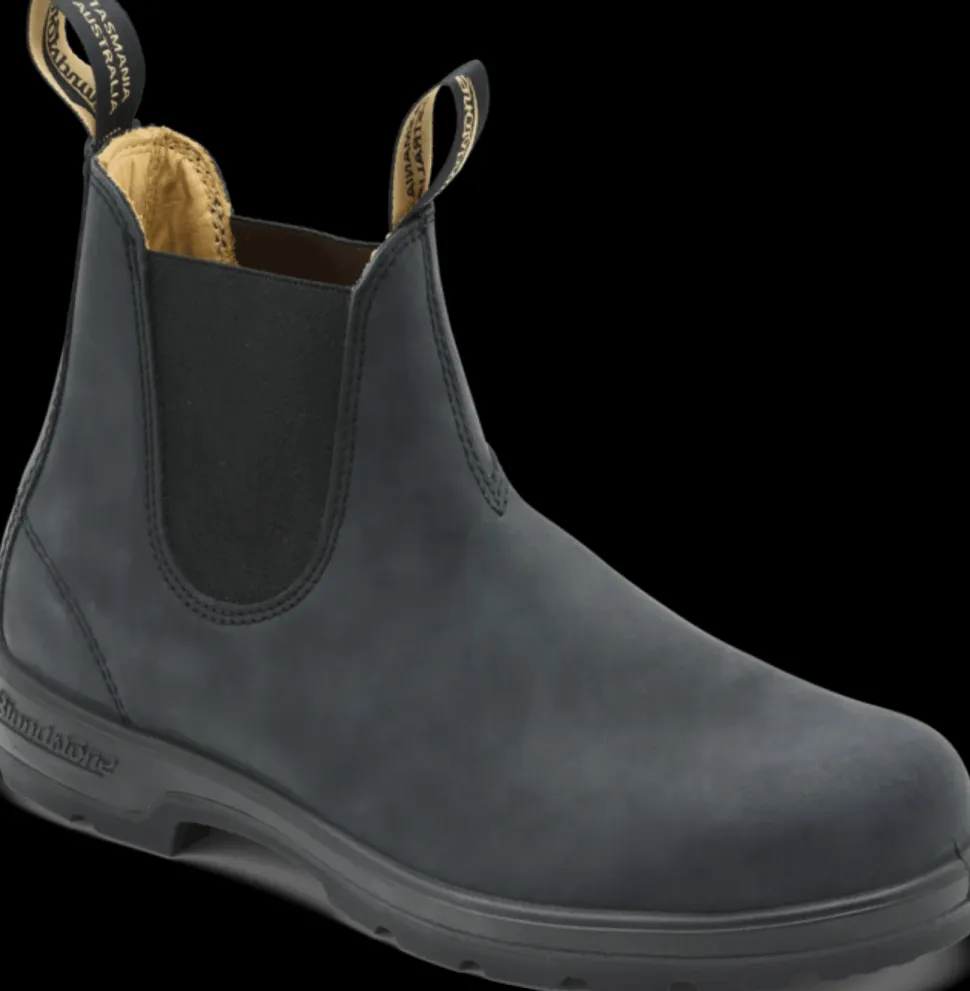 Blundstone Unisex Casual Chelsea Boots #587 Rustic Black