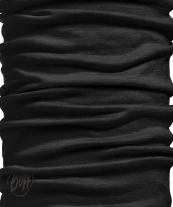 Buff Lightweight Merino Wool Tubular Solid Black