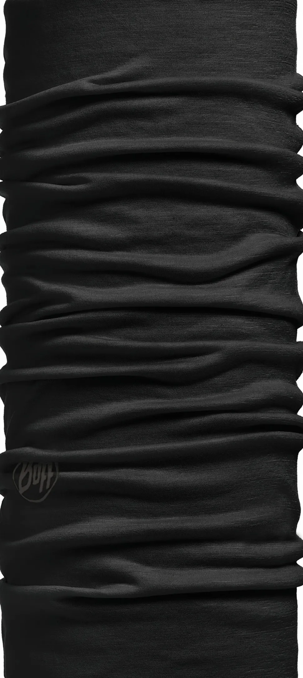 Buff Lightweight Merino Wool Tubular Solid Black