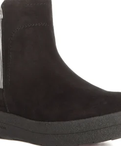 Canada Snow Women's Mount Baker Suede Boots Reflective Zip Black