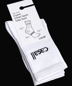 Casall Unisex Urban Tube Sock 2-Pack White
