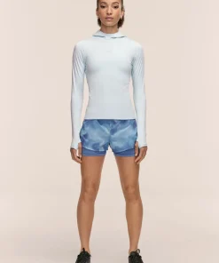 Casall Women's Breeze Printed Running Shorts Breeze Blue Shadow