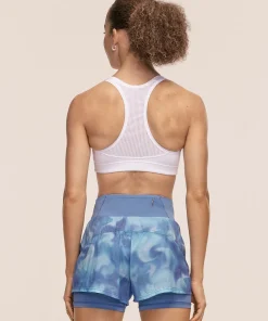 Casall Women's Breeze Printed Running Shorts Breeze Blue Shadow