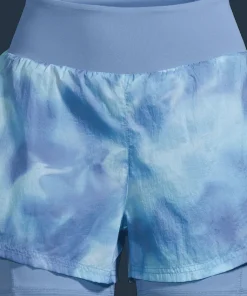 Casall Women's Breeze Printed Running Shorts Breeze Blue Shadow