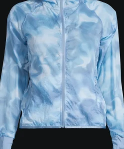 Casall Women's Breeze Printed Running Jacket Breeze Blue Shadow