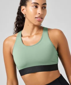 Casall Women's Graphic Sports Bra Dusty Green