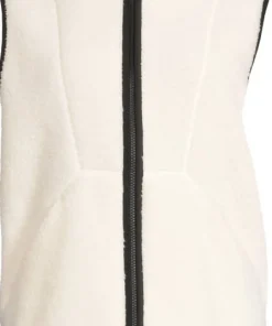 Casall Women's High Collar Pile Vest Off White