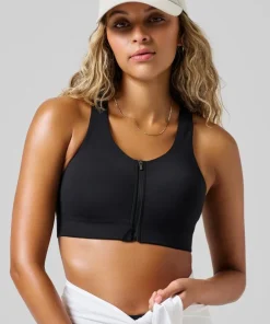 Casall Women's Impact Zip Sports Bra Black
