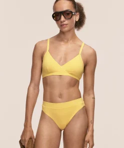 Casall Women's Overlap Bikini Top Sunflower