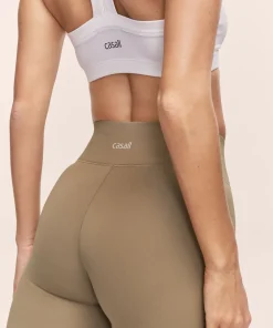 Casall Women's Regular Waist Biker Light Khaki
