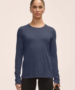 Casall Women's Soft Texture Long Sleeve Core Blue