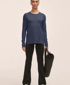 Casall Women's Soft Texture Long Sleeve Core Blue