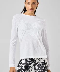 Casall Women's Soft Texture Long Sleeve White