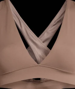 Casall Women's V-Neck Crossback Bikini Top Warm Khaki