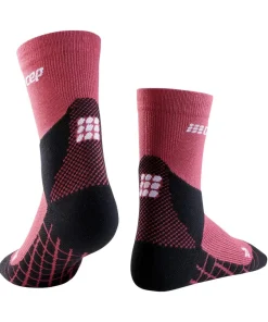 CEP Women's Hiking Light Merino Mid Cut Compression Socks Berry