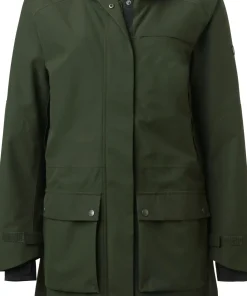 Chevalier Women's Fractus Chevalite Rain Coat Tobacco Green
